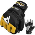 thumbnail image 5 of RDX Kids MMA Gloves for Grappling Martial Arts, Maya Hide Leather Mitts , Yellow, 5 of 7