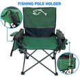 thumbnail image 7 of Fishing Chair with Rod Holder  Built In Cooler  Hands Free Fishing Pole Holder - Storage Pouch  Storage Bag for Fishing Accessories  Full Size Portable & Folding  Ruler for Measuring Fish, 7 of 7