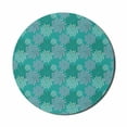 thumbnail image 1 of Floral Mouse Pad for Computers, Abstract Flower Petals in Different Colors Modern Spring Ornament, Round Non-Slip Thick Rubber Modern Gaming Mousepad, 8" Round, Turquoise Teal, by Ambesonne, 1 of 2