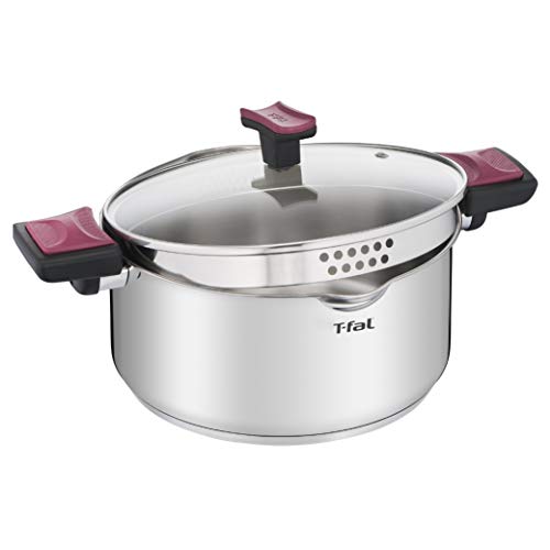 Tfal Stainless Steel with EasyLock System Cook & Clip, 5Quart