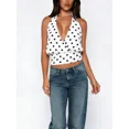 thumbnail image 2 of Women Y2K Halter‑Neck Crop Tank Top, Loose‑Fit Open‑Back Sleeveless Cami Vest Summer Daily and Party Going‑Out Top, 2 of 12