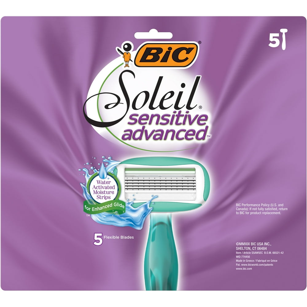 BIC Soleil Sensitive Advanced Women's Razor, 5 Cont