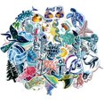 thumbnail image 3 of Beach Stickers 50pcs, Blue Surfing Waves Fresh Lively Turtle Laptop Water Bottle Decals Cartoon Vitality Aesthetic Sticker Pack for Teen Girl, 3 of 3