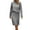 Light Grey, variant on comerut 2 Pcs/Set Sweater Skirt Suit Knit Thick Warm Soft Solid Color Long Sleeve Half-high Collar Cold Resistant Slit Hem Elastic Casual Commute Knee Lengh Skirt Set
