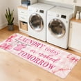 thumbnail image 2 of Washable Laundry Room Rug, 20"X47" Non Slip Soft Low-Pile Laundry Mat Farmhouse Laundry Room Decor Area Rug for Kitchen Bathroom Pink, 2 of 8