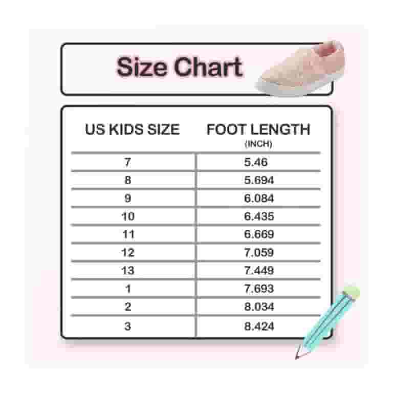 Year Old Kids Size Shoes Kids Shoe Size Foot In Inches Year Old