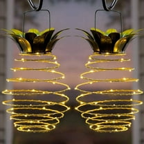 SOWAZ Solar Outdoor Hanging Pineapple Lanterns, 2 Count