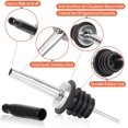 thumbnail image 4 of 12 Pack Stainless Steel Liquor Bottle Pourers Tapered Spout with Long Dust Caps, Oil Dispenser Bottle Spouts for Pours, 4 of 5