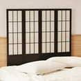 thumbnail image 3 of Room Divider, 66.9Inch Tall Japanese Shoji Style Folding Wood Screen with Double Hinges for Home Office Bedroom Hotel Decoration (4Panels, Black), 3 of 7