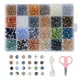 thumbnail image 2 of Cuentas De Vidrio 1200 cuentas de cristal de 0.236 in, 24 colores, cuentas de cristal facetadas Rondelle (B) Likrtyny Libre de BPA, 2 of 6