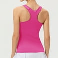 thumbnail image 4 of Camiseta sin mangas de yoga de color liso para mujer - Poliéster, secado rápido UPF50+, tiras reflectantes, camiseta deportiva con espalda nadadora, 4 of 4