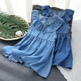 thumbnail image 3 of WOLLED Kids Baby Girls Denim Dresses Summer Party Princess Dress for 2-8 T Toddler Sleeveless Casual Dress Sundress, 3 of 9