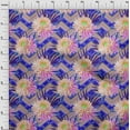 thumbnail image 4 of oneOone Polyester Lycra Royal Blue Fabric Florals Sewing Craft Projects Fabric Prints By Yard 56 Inch Wide, 4 of 4