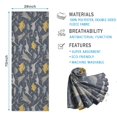 thumbnail image 2 of DarkGray Cartoon Dinosaurs Pattern Hot Yoga Mat Towel Non Slip for Hot Yoga - Quick-Drying Yoga Mat Cover with 4 Corner Pockets with Travel Bag - Hot Yoga Towel Non Slip 74"x26", 2 of 6