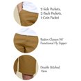 thumbnail image 6 of Mens 5-Pockets Flex Stretch Cotton Chino Shorts (2-Pack), 6 of 7