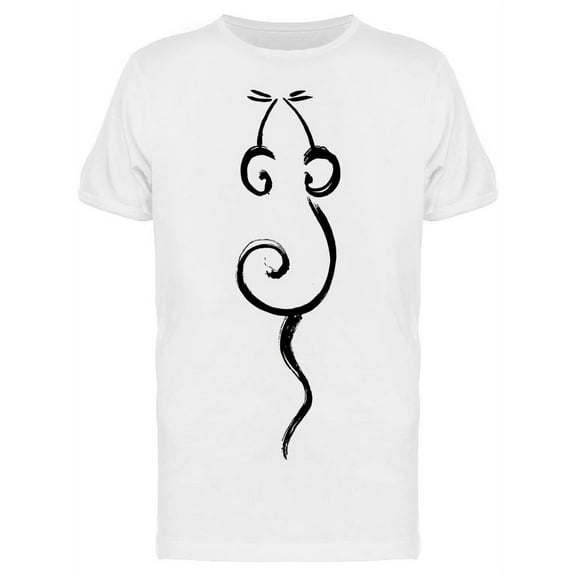 Line Drawing Mouse Brush Stroke T-Shirt Men -Image by Shutterstock, Male XX-Large