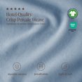 thumbnail image 6 of Bare Home Organic Percale Sheet Set - 100% Organic Cotton - Queen, Dusty Blue, 6 of 10