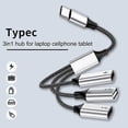 thumbnail image 5 of USB C Hub 3 in 1 Type C USB20 Adapter Splitter with 60W Power Delivery OTG Port Fast Data Transfer & Charging, 5 of 5