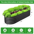 thumbnail image 2 of GAOMON 4.5x2x2ft Oval Raised Garden Bed, 2 Pcs Galvanized Raised Beds,Open-Ended Base Metal Raised Planter Beds,Garden Bed Outdoor,Planter Raised Boxes for Vegetables, Flowers,Tool-Free Asse,Gray, 2 of 9