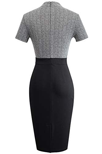 HOMEYEE Women's Short Sleeve Business Church Dress B430 (8, Gray) -  Walmart.com
