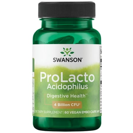 Swanson Prolacto Acidophilus 4 Billion Cfu 60 Veggie DrCapsules