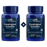 Life Extension Esophageal Guardian Chewable Supplement, Helps Relieve Gastric Distress & Relief, Berry Flavor - 60 Count (2-Pack)