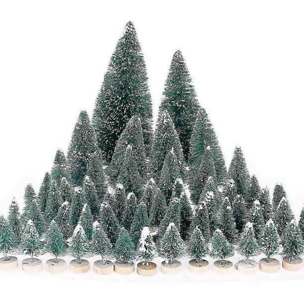 60pcs Mini Christmas Tree Artificial Christmas Tree Tabletop Trees for Christmas Party Home Decoration