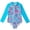 Blue, variant on KYAIGUO Toddler Girls One Piece Swimwear Kids Long Sleeve Swimwear with Zipper 4-12T Beach Sun Protection Bathing Suit for Girls