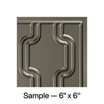 FASÄDE Chain Decorative Vinyl Backsplash Panel in Brushed Nickel (6X6 Inch Sample)