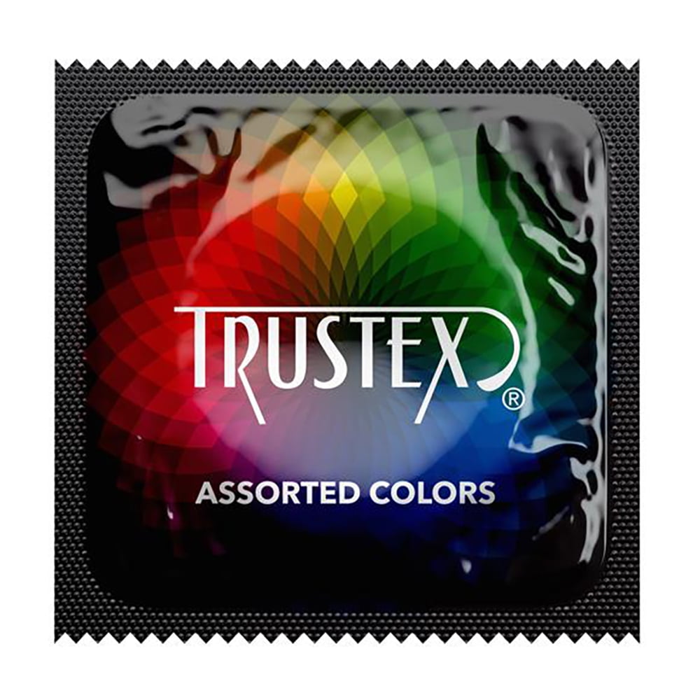 Trustex Assorted Colors Condoms, 50-Count + Yabai Personal Lubricant