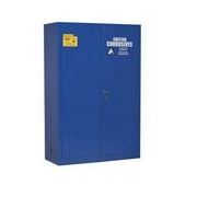 Eagle 45 Gallon Blue 18 Gauge Steel Safety Storage Cabinet With (2) Manual Close Doors, (2) Shelves, (2) Vents, Bottom Tray, Warning Labels And 3-Point Latch System (For Acid And Corrosives)