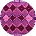 thumbnail image 1 of Ahgly Company Indoor Round Abstract Pink Modern Area Rugs, 4' Round, 1 of 4