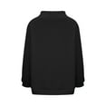 thumbnail image 5 of BLVB Women's Casual Long Sleeve Sweatshirt Tops Basic Loose Mock Turtleneck Lightweight Tunic Pullover with Button, 5 of 5