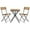 Nature, variant on YRLLENSDAN 3-Piece Patio Bistro Set Wood, Outdoor Furniture Set Folding Bistro Table & Chairs Set Wood Patio Bistro Set (Chestnut Brown)