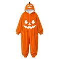 thumbnail image 3 of LILIYA Halloween Hooded Onesie, Warm Adult Jumpsuit, Plush Long Sleeve Loungewear for Couples, Comfy Bodysuit with Front Pockets, Soft One-Piece Pajamas, 3 of 8