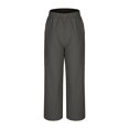 thumbnail image 6 of Women's Pants Women'S Spring And Summer Wide Leg Pants Solid Color Cotton High Waisted Casual Pants,Gray Women's Casual Pants XXL, 6 of 6