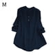 thumbnail image 1 of Camisa de mujer manga larga primavera otoño blusa con cuello en v niña blusa suelta, azul, m Jumpingount AP000936-06, 1 of 7