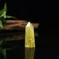 thumbnail image 5 of K-KED 10pcs Natural Clear Citrine Quartz Crystal Point Chakra Reiki Wand Obelisk 3-4cm, 5 of 6