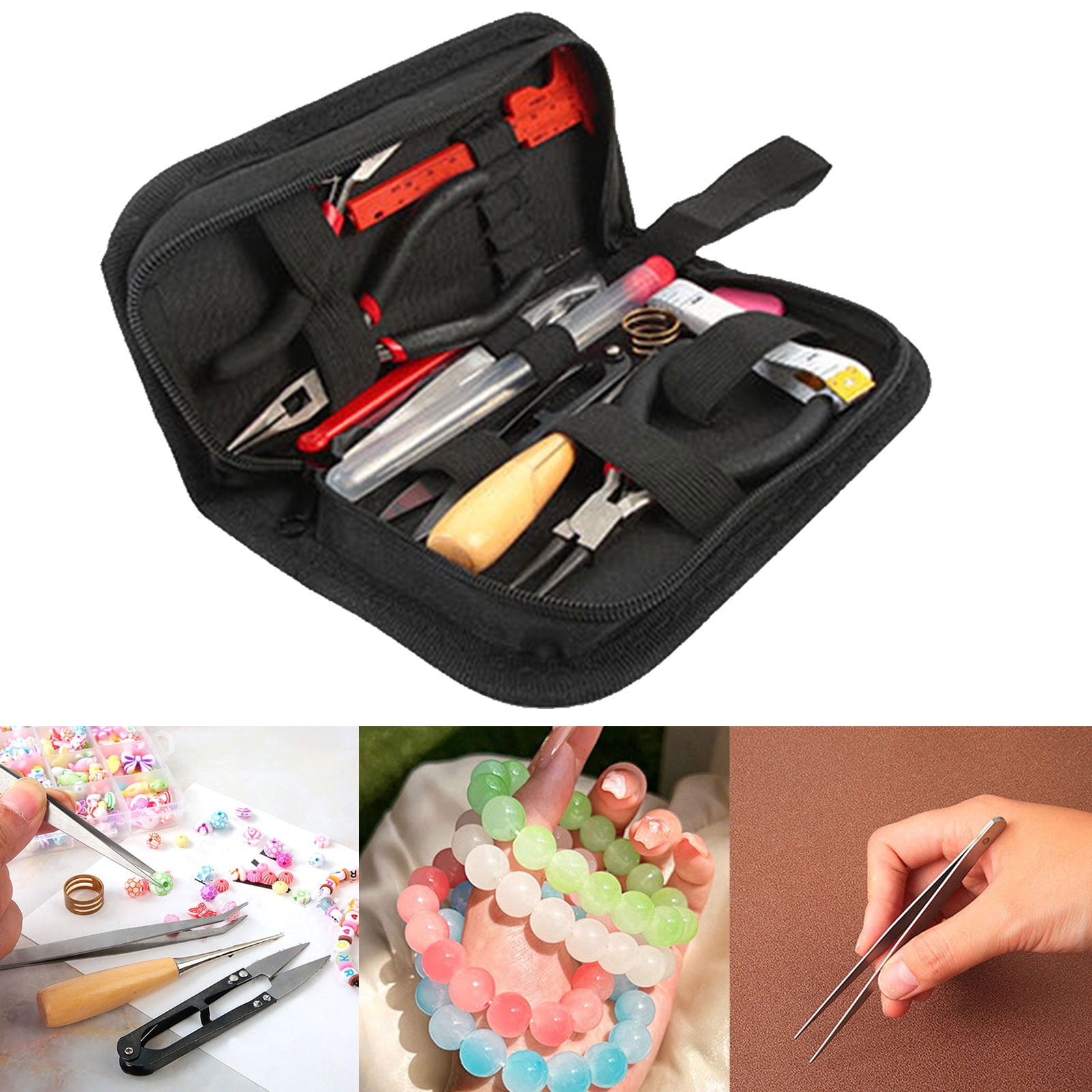 BELOWSYALER Jewelry Making Jewelry Tools Set Convenient Jewelry Tools Set Beadwork Tool Set Jewelry Pliers Set for