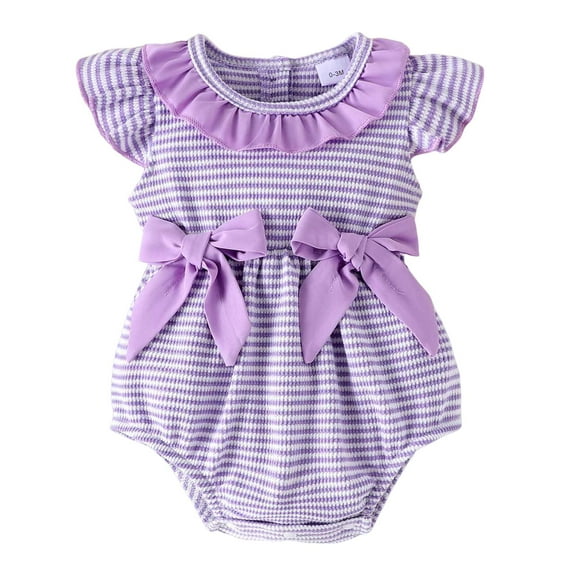 Leey-World Newborn Onesies Girl Baby Cotton Sleeveless Bodysuits Newborn Onesies Girl(Purple,6-12 Months)