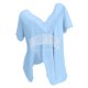 thumbnail image 1 of Blusas de Manga Corta para las Mujeres con Cuello en V Impreso Suéter Casual Top, Blusas para las Mujeres Casual, 1 of 4