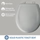 thumbnail image 2 of Asiento de inodoro Bemis 200SLOWT 062 Slow Close ROUND Grey, 2 of 6