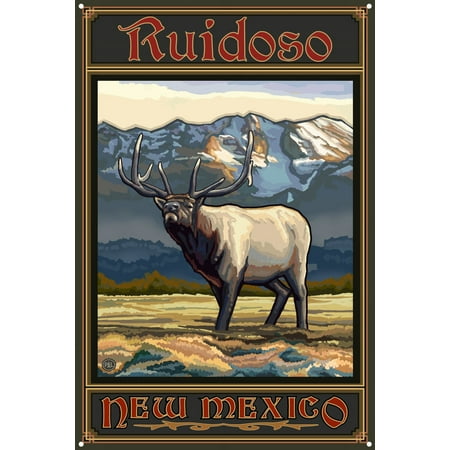 Ruidoso New Mexico Whistling Elk Metal Art Print by Paul A. Lanquist (12