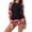 Red-11, variant on Women's Print Swimsuit Set Long Sleeve Sun Protection Two Piece Bathing Suit Casual Beach Surfing