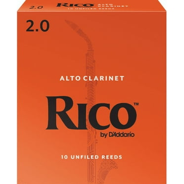 Rico by D'Addario Alto Clarinet Reeds Strength 2, 10 Pack