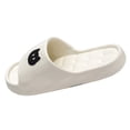 thumbnail image 2 of WAVSUF Women's Platform Slippers, Slide On Lightweight Waterproof Indoor Bathroom Shower Shoes White 4.5-6, 2 of 9