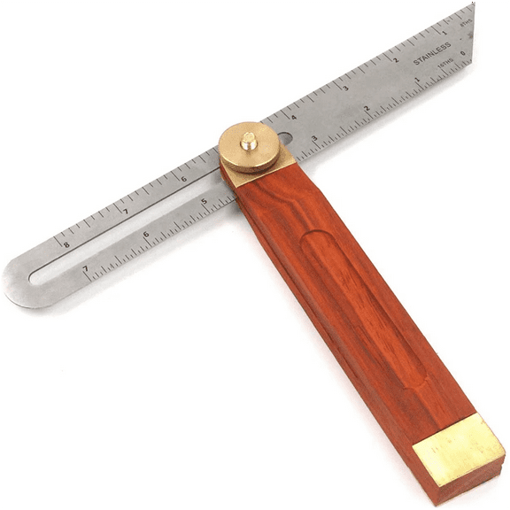 Angle Rulers Gauges Tri Square Sliding T-Bevel with Wooden Handle Level Measuring Tool Wooden Marking Gauge Protractor