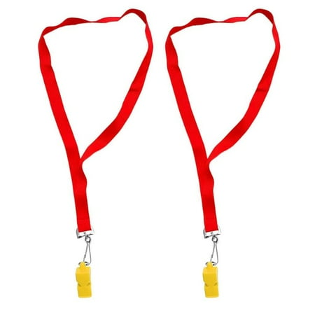 Pack of 2 Plastic Very Loud Safety Emergency Survival Whistle Lifeguard