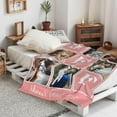 thumbnail image 4 of Custom Blanket for Birthday Anniversary Customized Gifts for Mom Dad Couple Girlfriend Boyfriend Wife Husband, Photo 3, 4 Sizes Blankets, 4 of 5