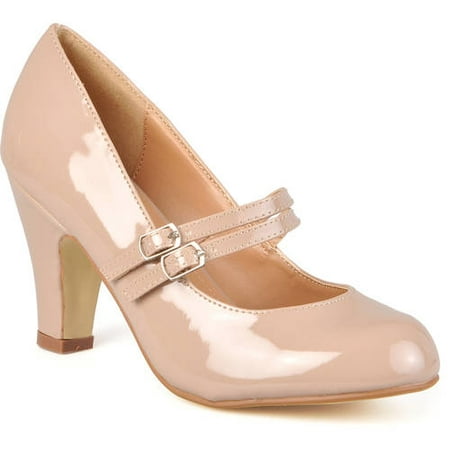 Brinley Co. Women's Medium and Wide Width Mary Jane Patent Leather